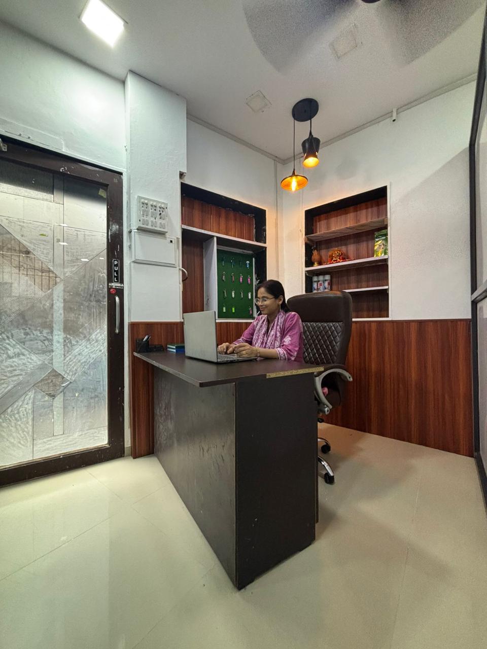 Green House Dormitory reception area in Powai Mumbai